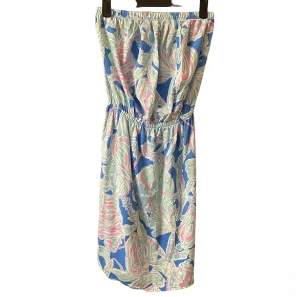 LILLY PULITZER WINDSOR DRESS BAY BLUE INTO THE DEEP - Picture 2 of 4